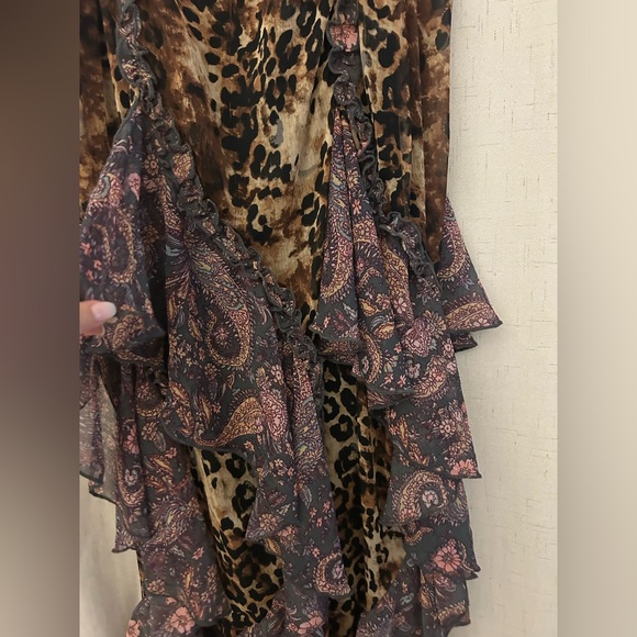 NWT By Anthropologie Ruffled Chiffon Maxi Dress - Picture 5 of 9